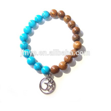 Sundysh Yoga Jewelry Turquesa Mala Bead OM Pulsera